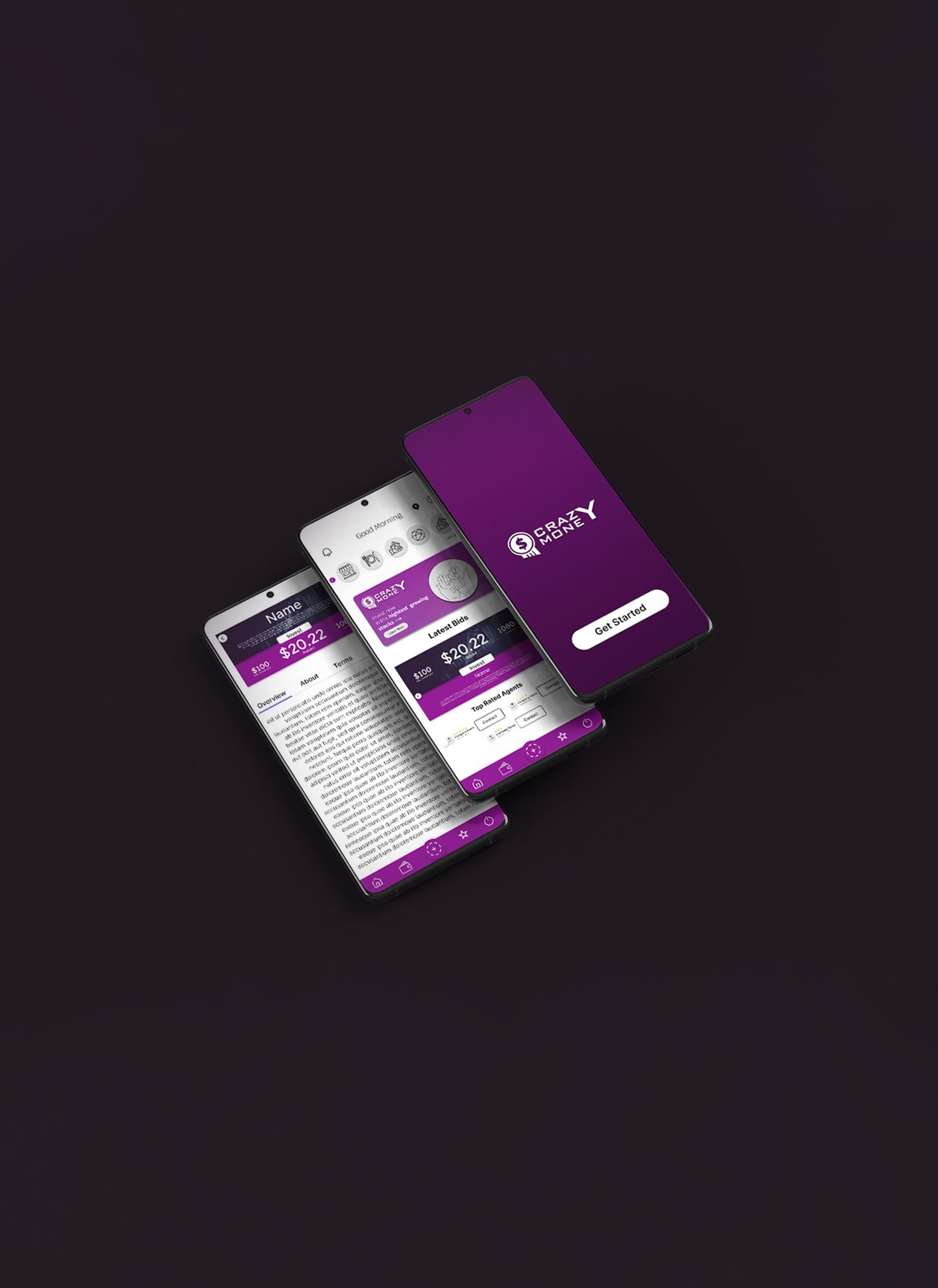 Fintech App UI/UX design project by Decodeinfy